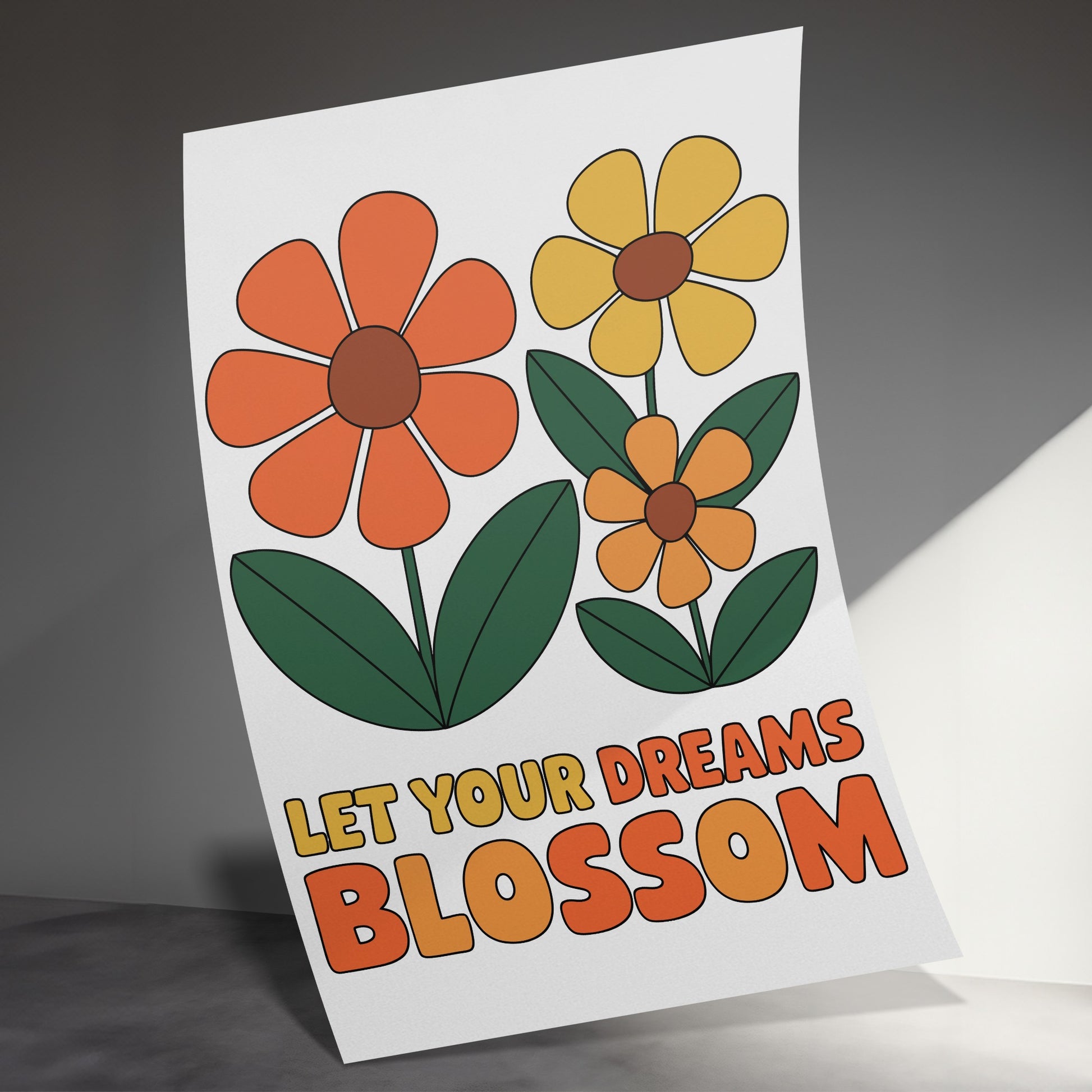 Let Your Dreams Blossom Floral Art Print product type