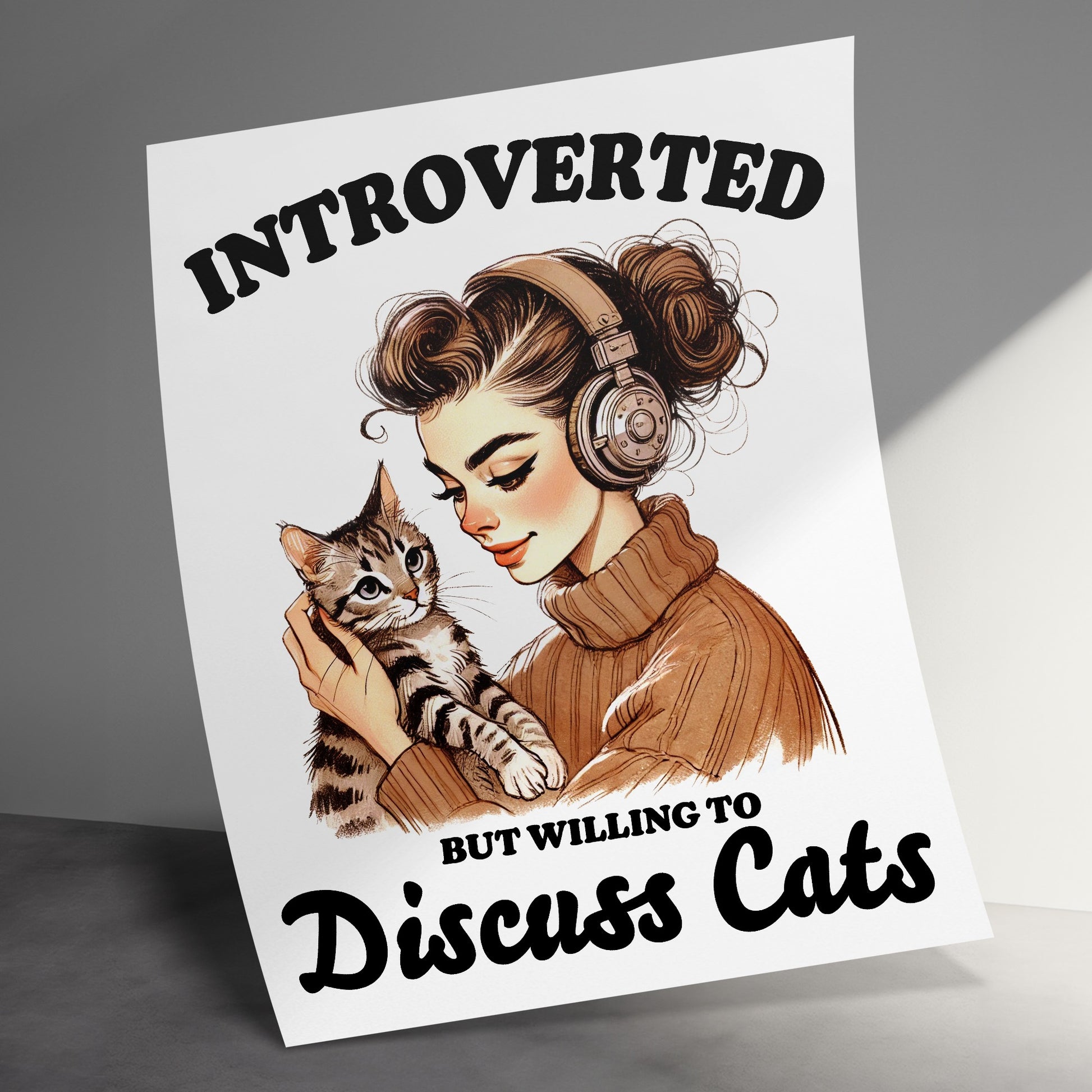 Introverted But Willing to Discuss Cats art product