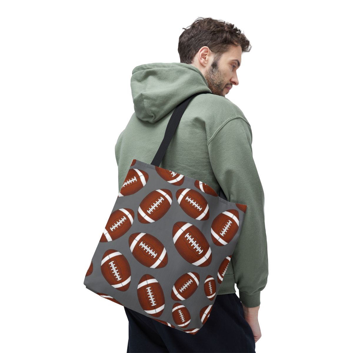 Football Patterned Tote Bag for Everyday Use
