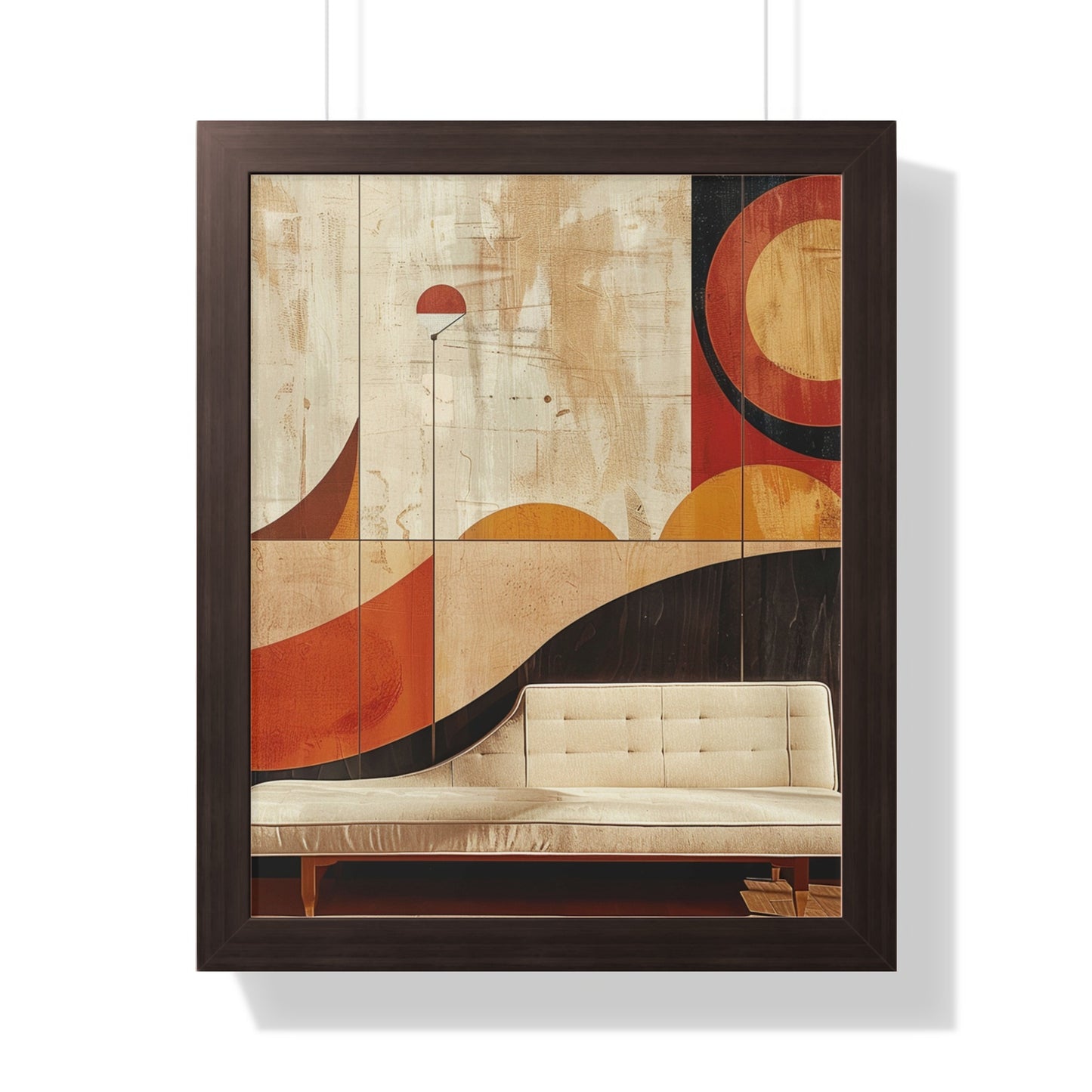 Retro Abstract Artwork Features Geometric Shapes