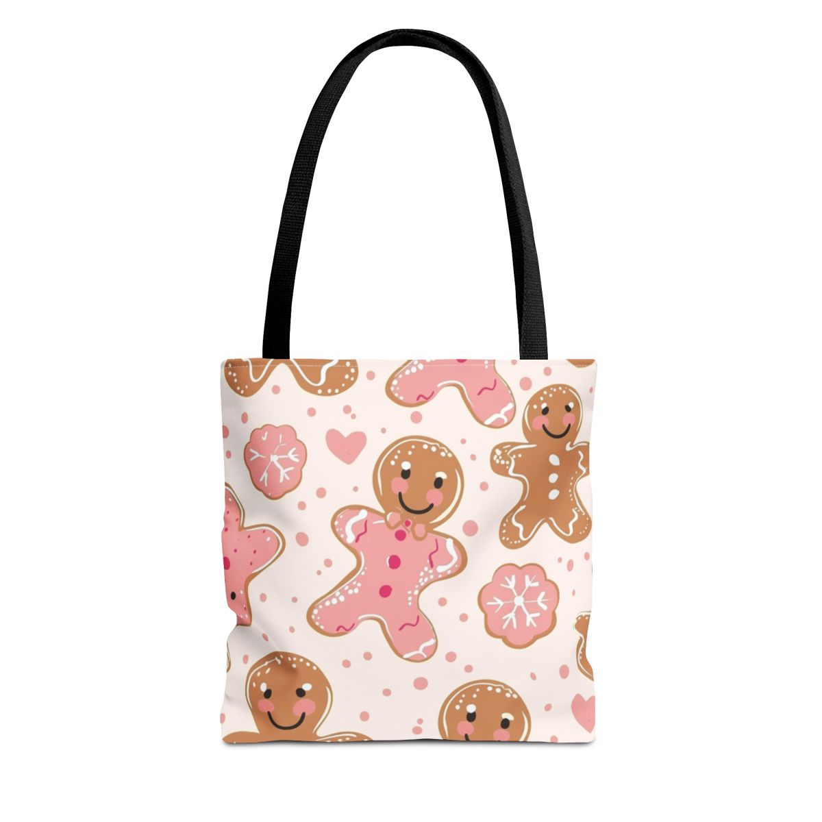 Cute Gingerbread Men Pink and Brown Tote Bag
