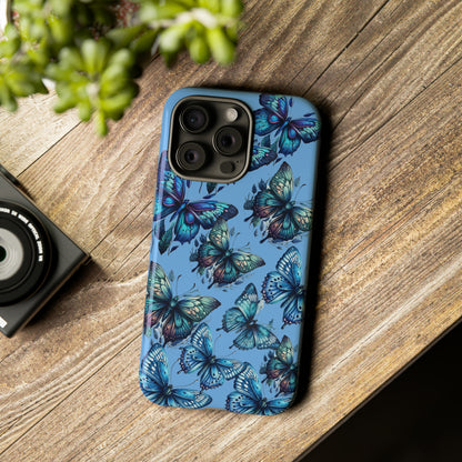 Blue Butterfly iPhone Case, Cute Cell Phone Case, Abstract Phone Case, iPhone Cover