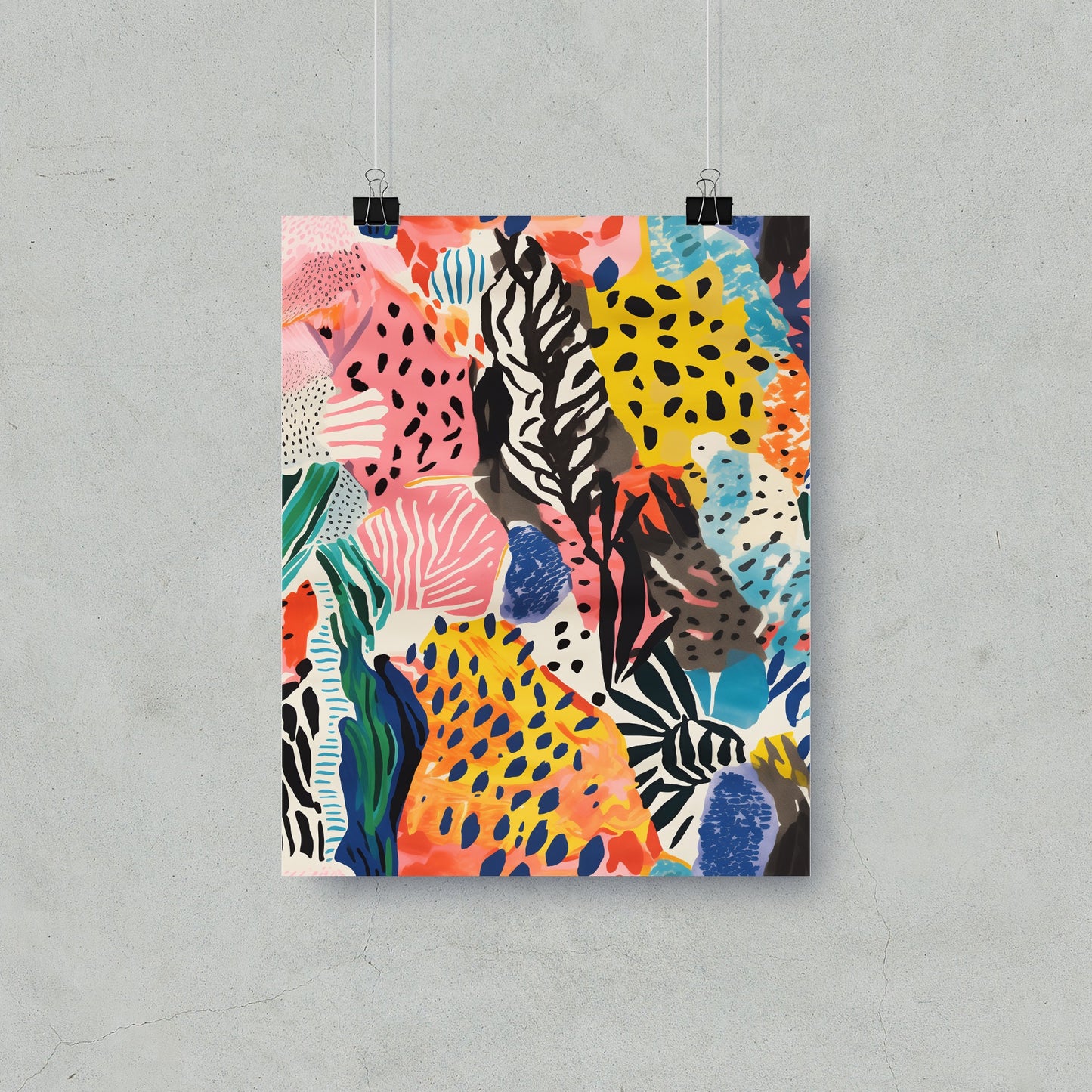 Colorful Abstract Multicolor Mixed Pattern Artwork