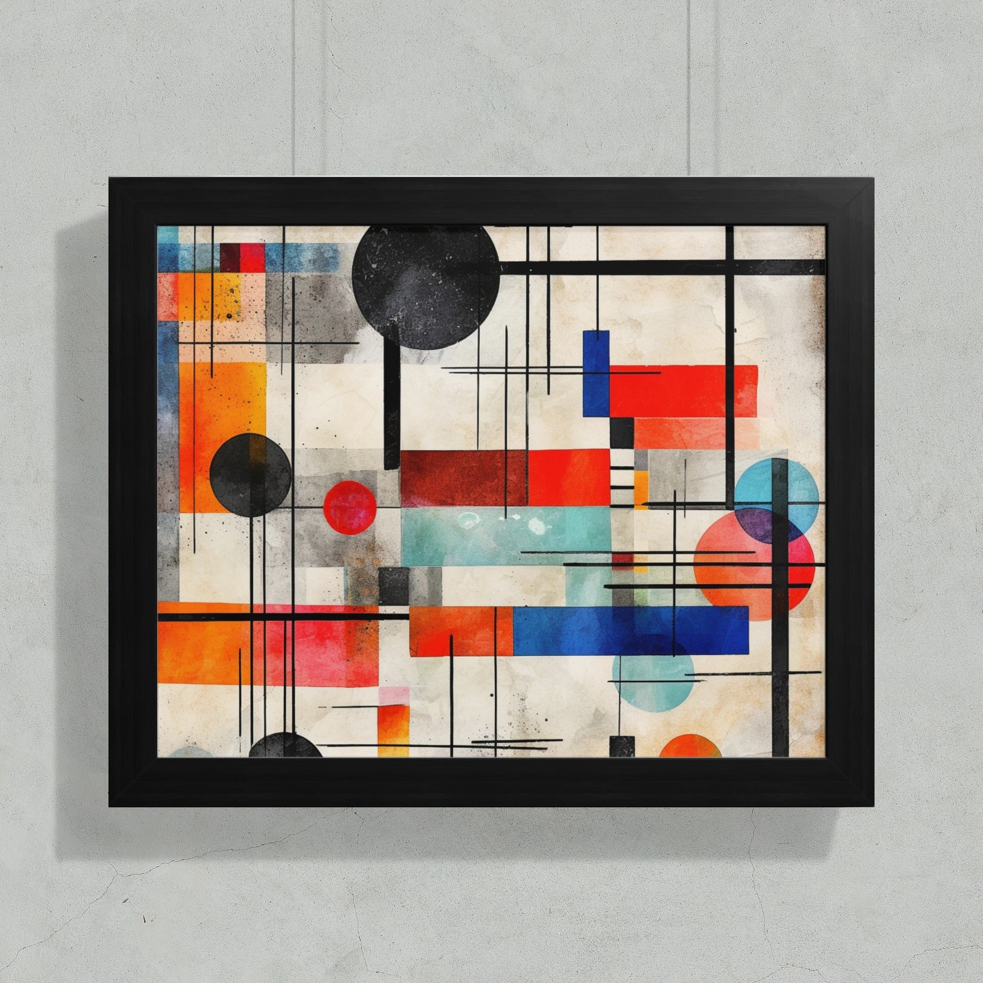 Abstract Geometric Colorful Wall Art Print product type