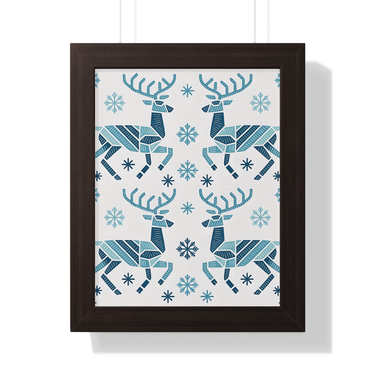 Winter Reindeer and Snowflakes Wall Art Decor Product