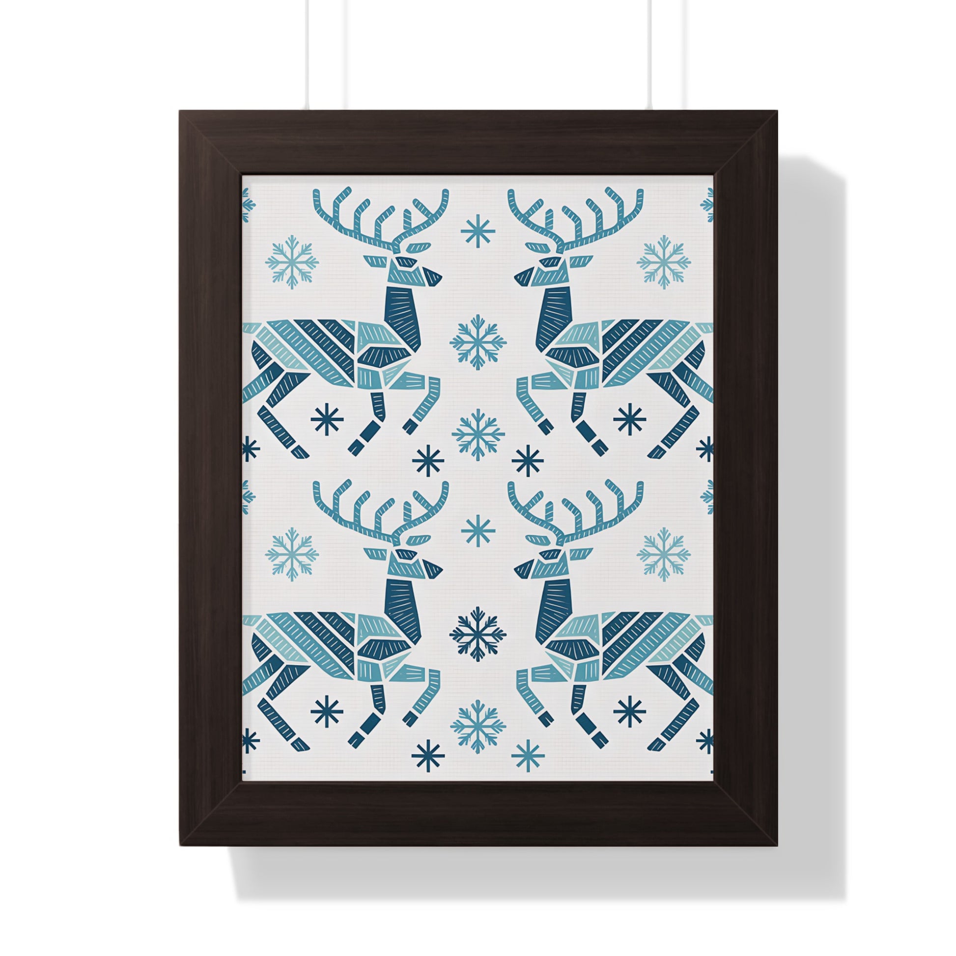 Winter Reindeer and Snowflakes Wall Art Decor Product