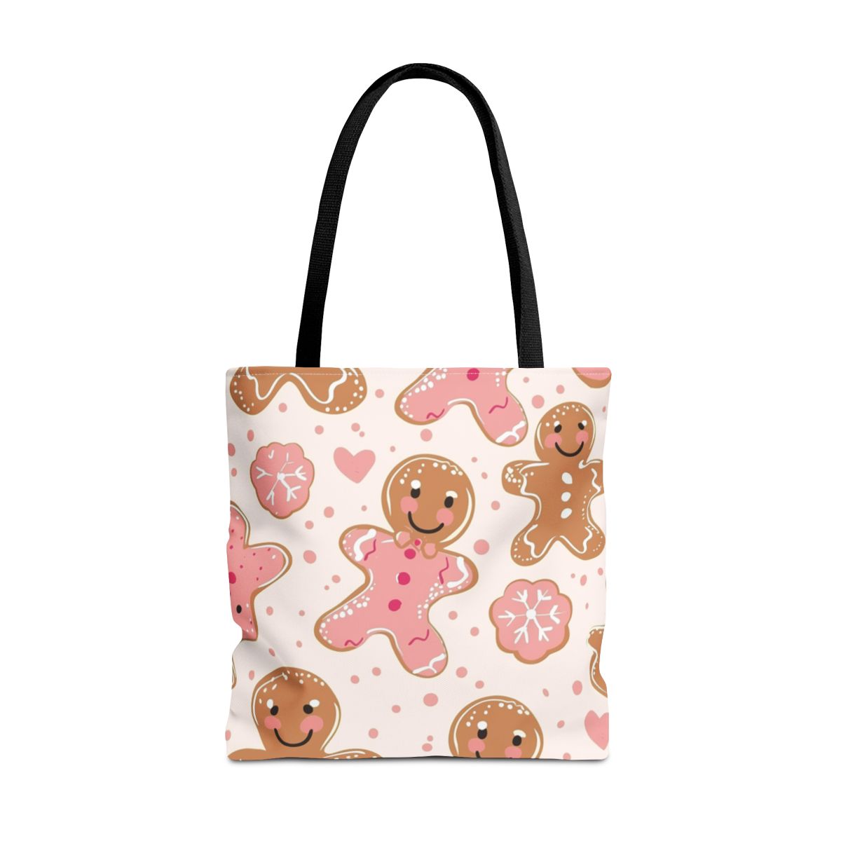 Cute Gingerbread Characters Pattern Tote Bag