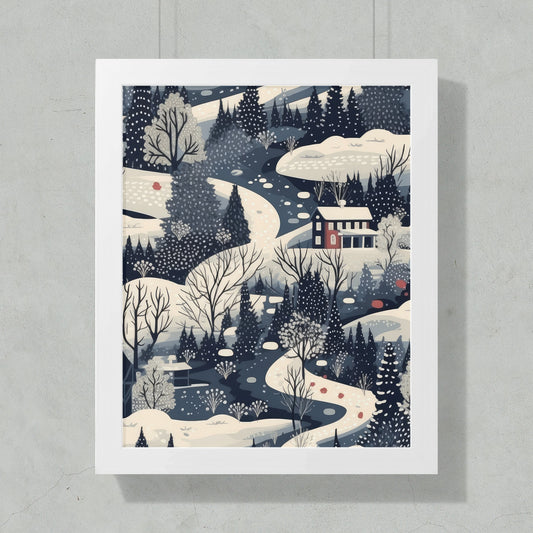 Winter Wonderland Scenic Framed Art Print