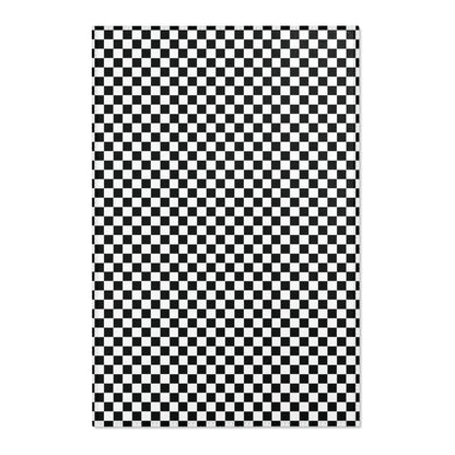 Black and White Checkered Area Rug, Cute Living Room Rug, Minimalist Rug