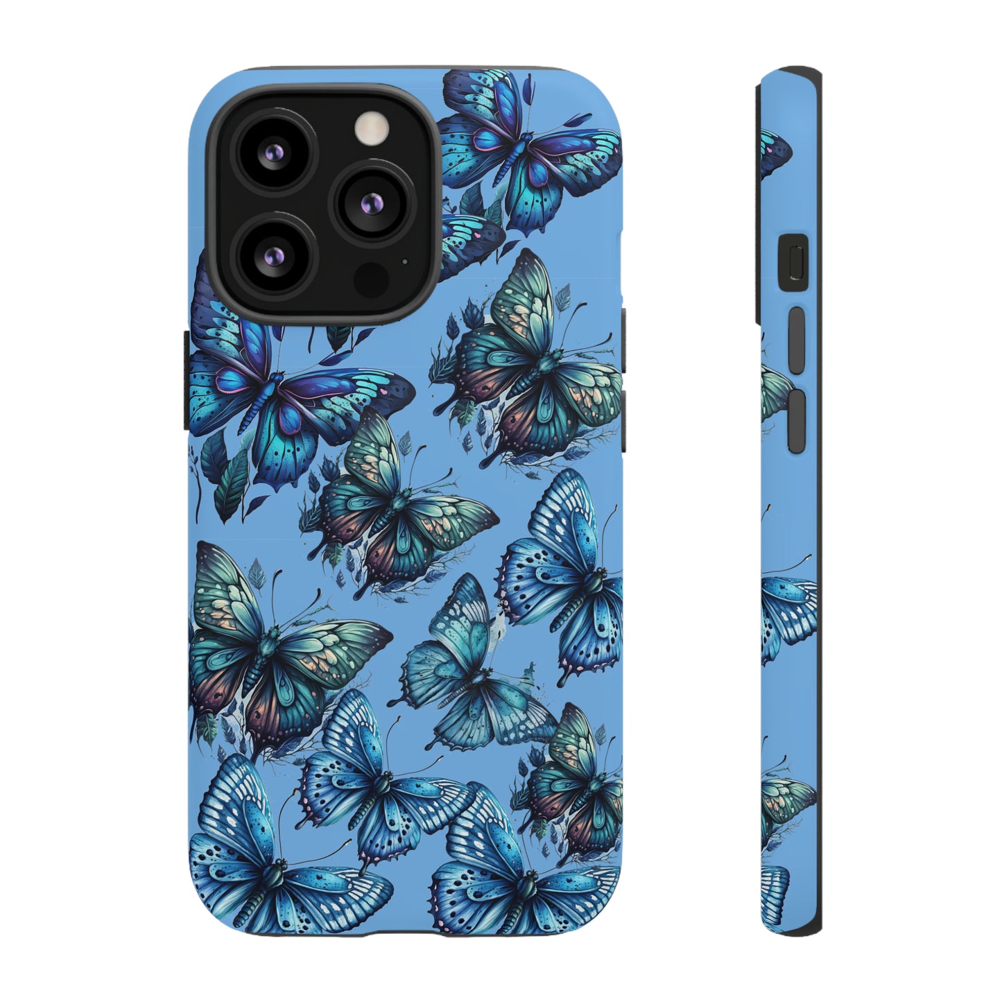 Blue Butterfly iPhone Case, Cute Cell Phone Case, Abstract Phone Case, iPhone Cover