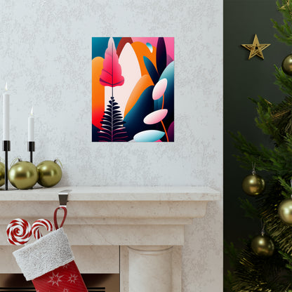 Mid-Century Modern Wall Art Print, Wall Room Decor Premium Matte Vertical Poster