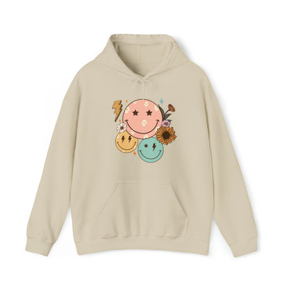 Cool Retro Happy Face Hoodie Sweatshirt Streetwear Unisex Hooded Sweatshirt