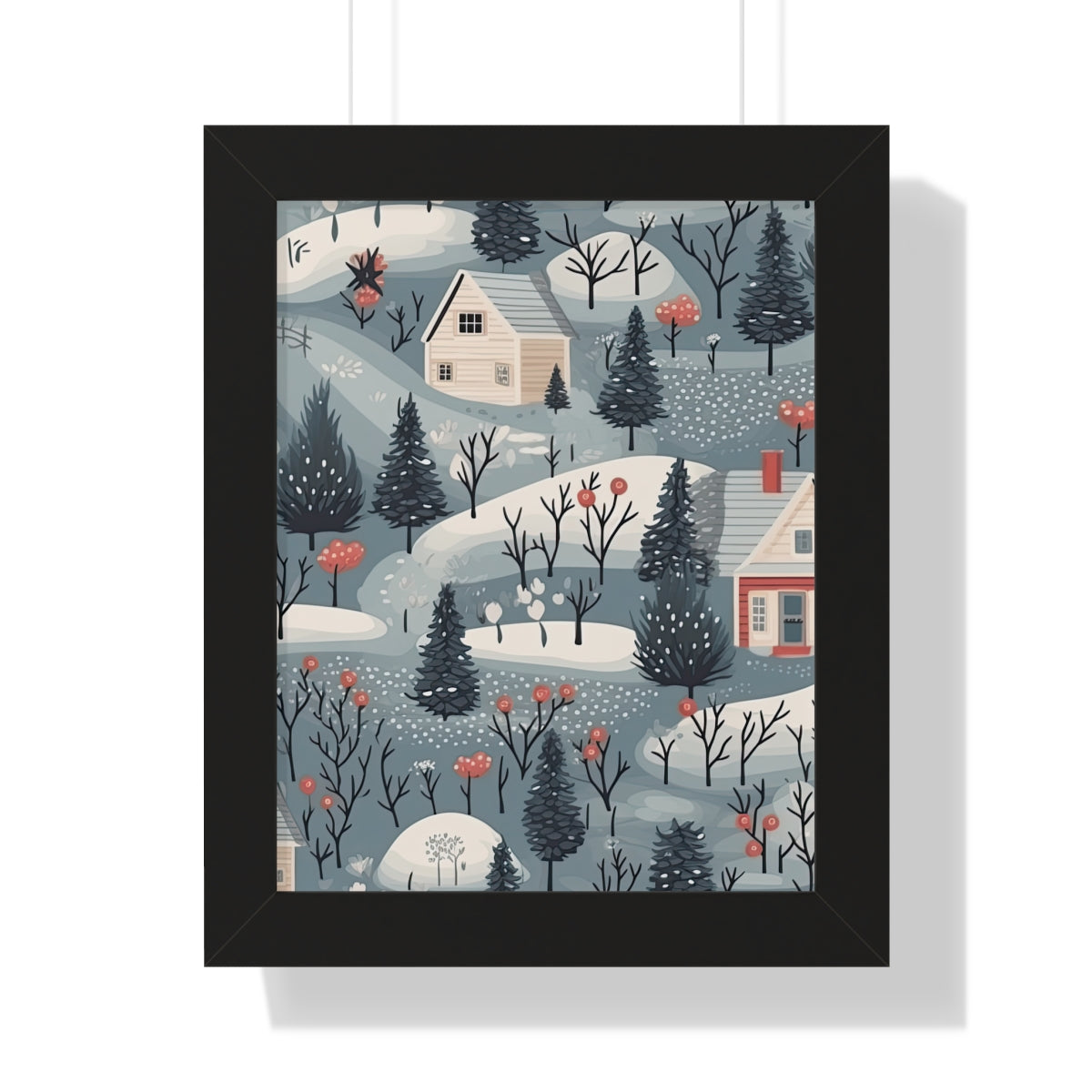 Serene Winter Wonderland Framed Art Print