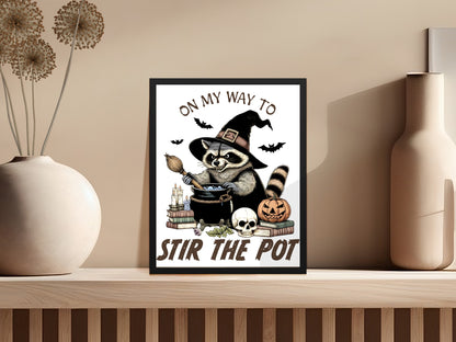 On My Way To Stir The Pot Witch Raccoon product