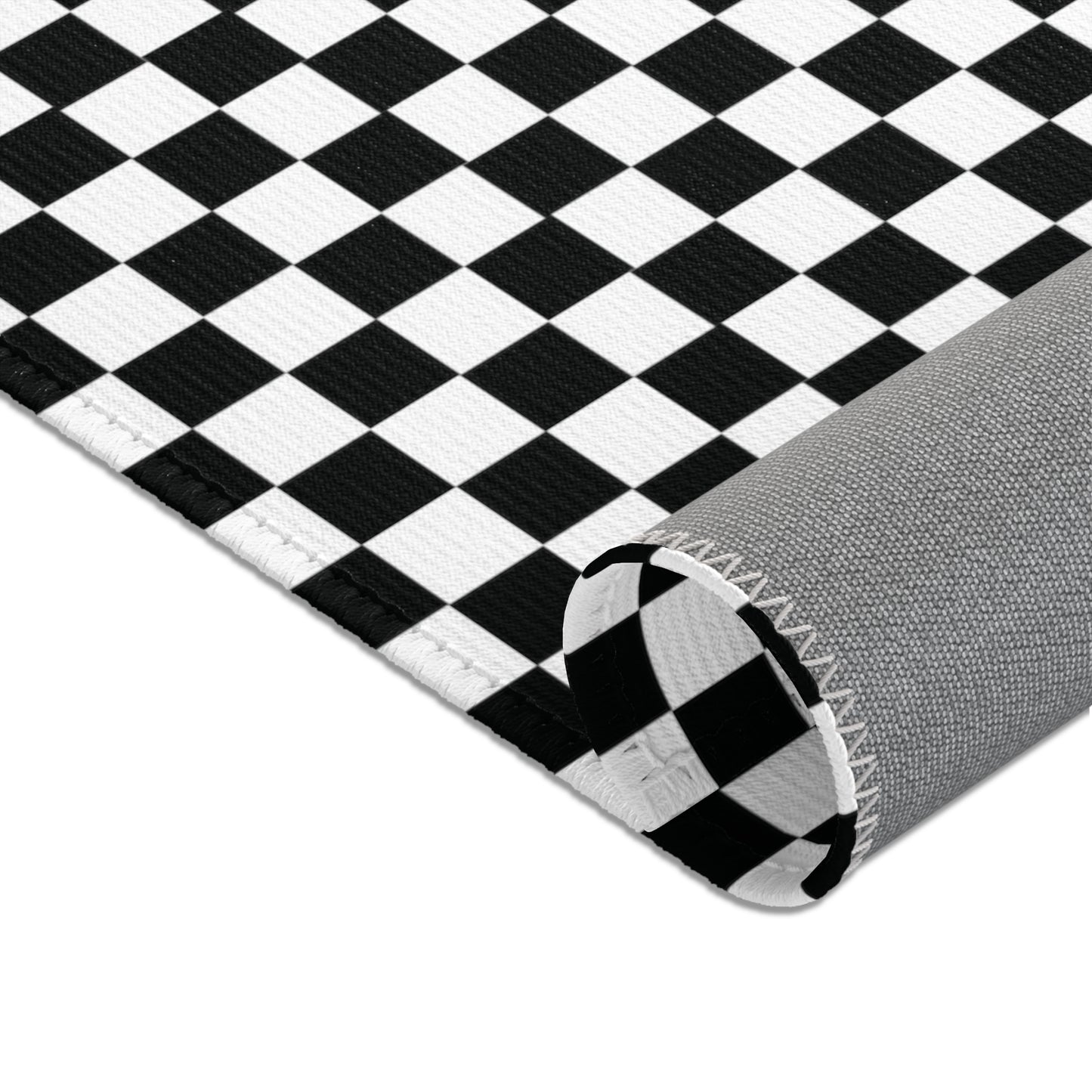 Black and White Checkered Area Rug, Cute Living Room Rug, Minimalist Rug