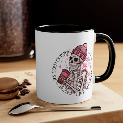Skeleton Valentine Gothic Accent Coffee Mug, Sarcastic Funny Dark  11oz