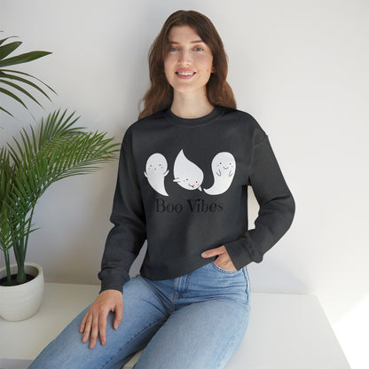 Boo Ghost Sweatshirt, Halloween Sweatshirt Women Men Crewneck Sweatshirt