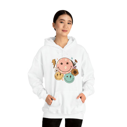 Cool Retro Happy Face Hoodie Sweatshirt Streetwear Unisex Hooded Sweatshirt