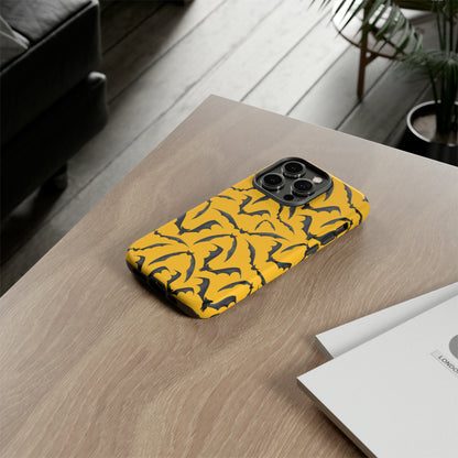 Bat Phone Case, iPhone 15 Case, Cute Glossy Halloween Goth Phone Case