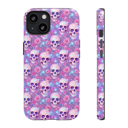 Phone Case - Skull and Roses Pastel Goth Tough Case