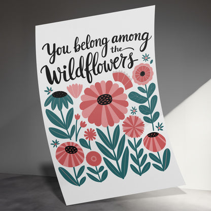 Colorful Wildflower Illustration Poster product