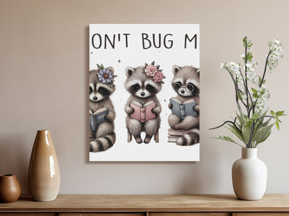 Cute Reading Raccoons Wall Art Canvas product