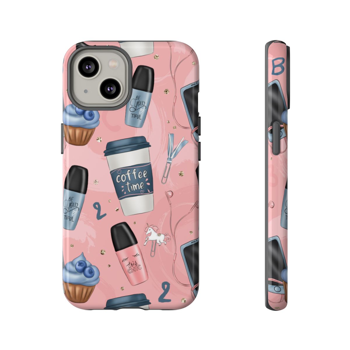 Cute Coffee and Cupcake Themed Phone Case