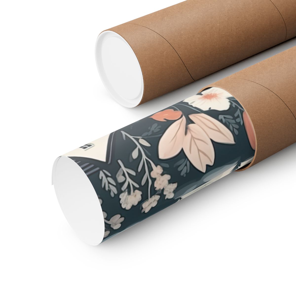 Elegant Dark Floral Artistic Print Poster