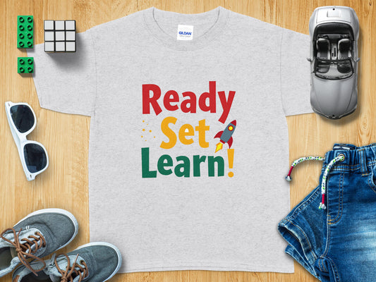 Ready Set Learn Graphic Kids T-Shirt educational product
