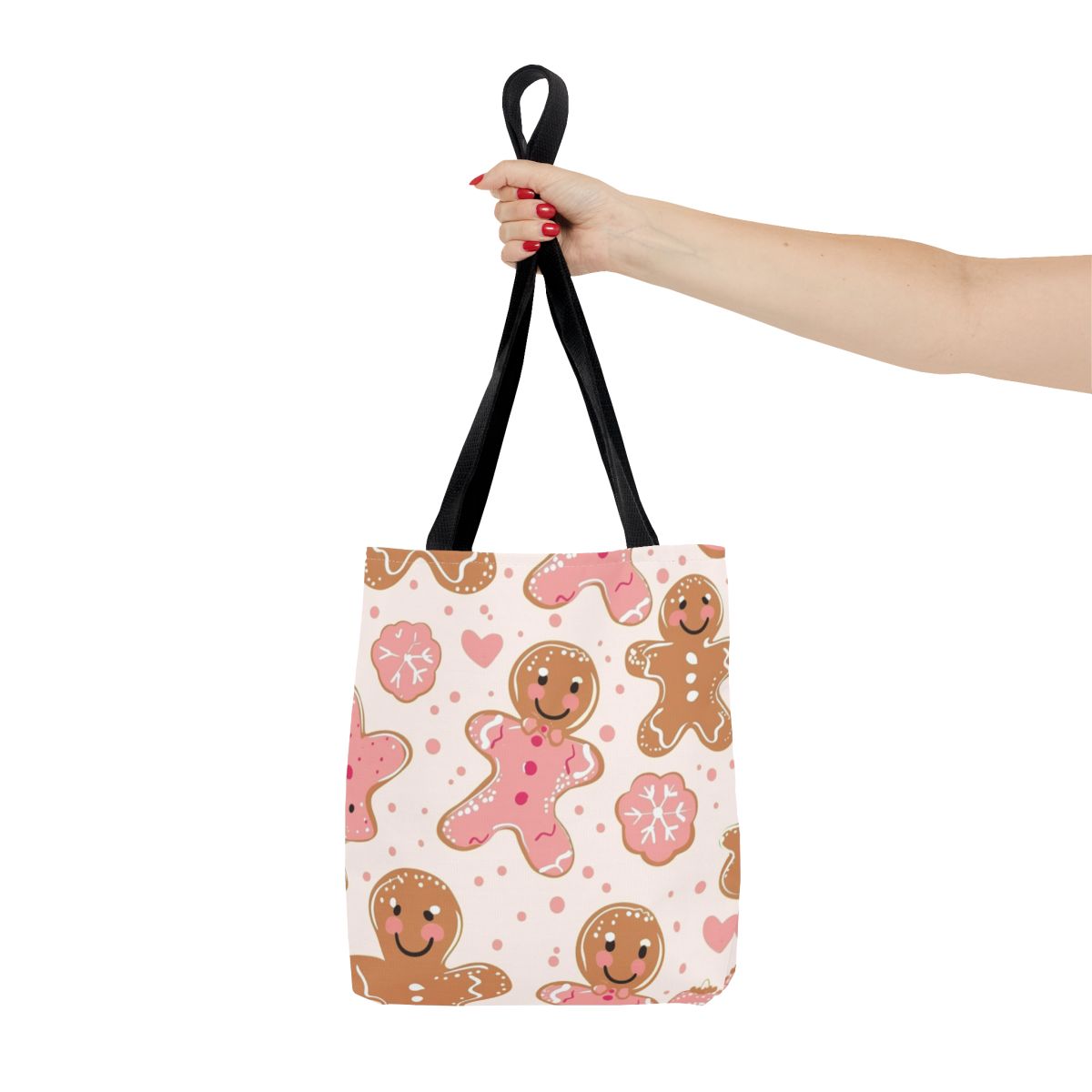 Gingerbread Man and Snowflake Tote Bag