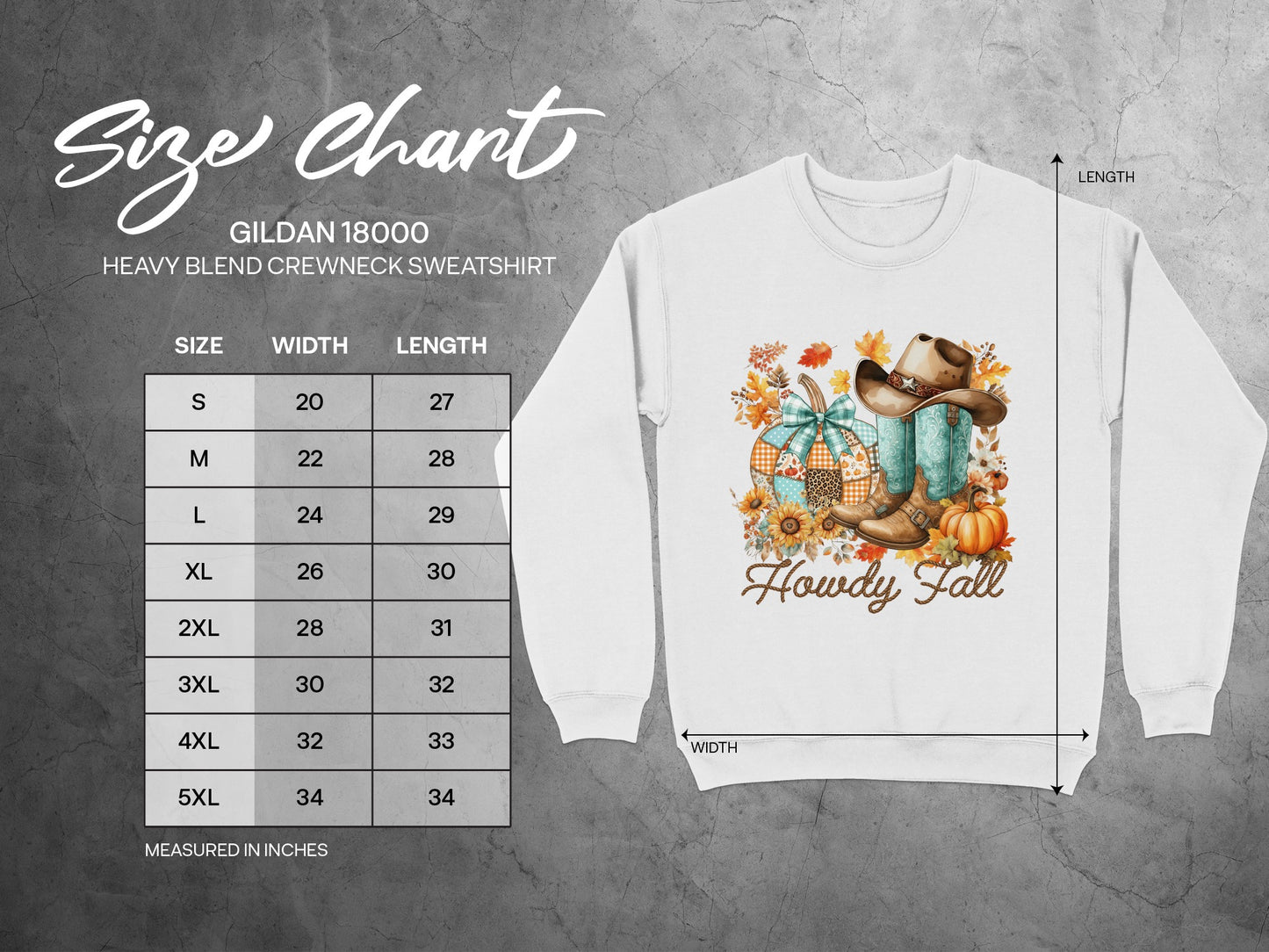 Howdy Fall Cowgirl Hat Pumpkin Graphic Sweatshirt