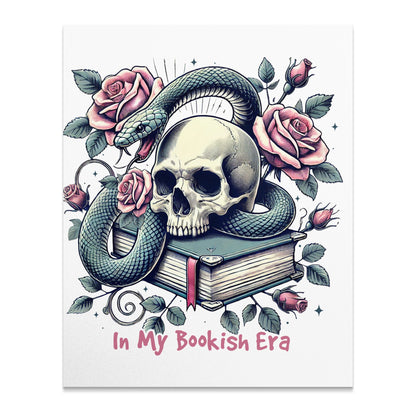 In My Bookish Era Skull Snake and Roses Poster product type