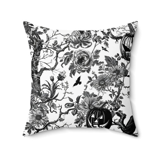 Gothic Horror Floral Print Halloween Cushion product