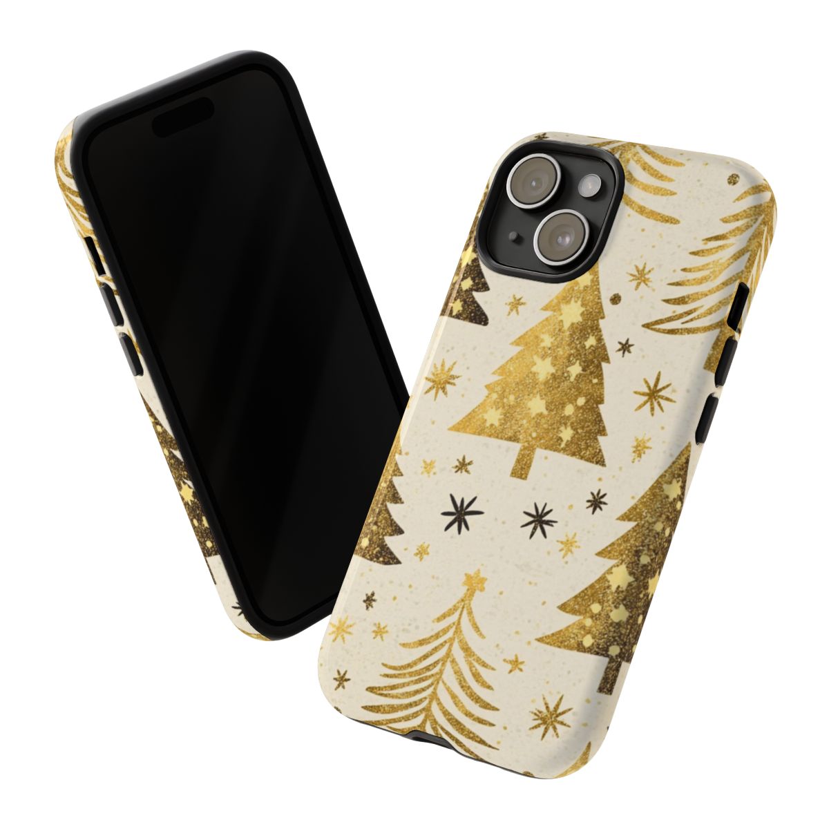 Sparkling Gold Christmas Trees Phone Case Product