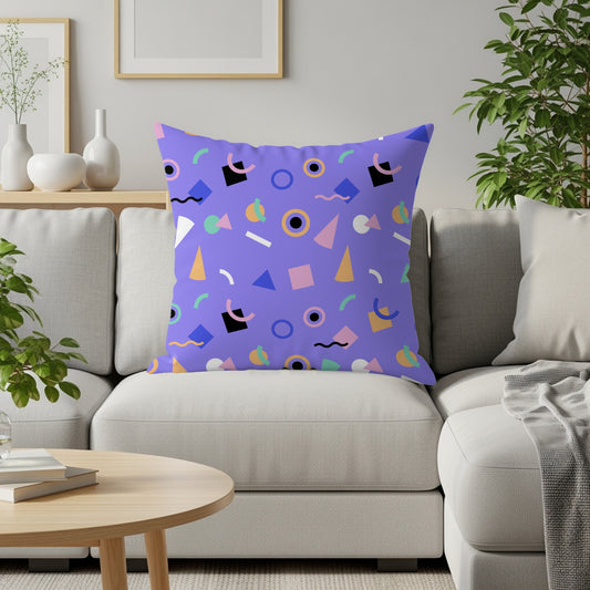 Vibrant Abstract Shapes Design Throw Pillow