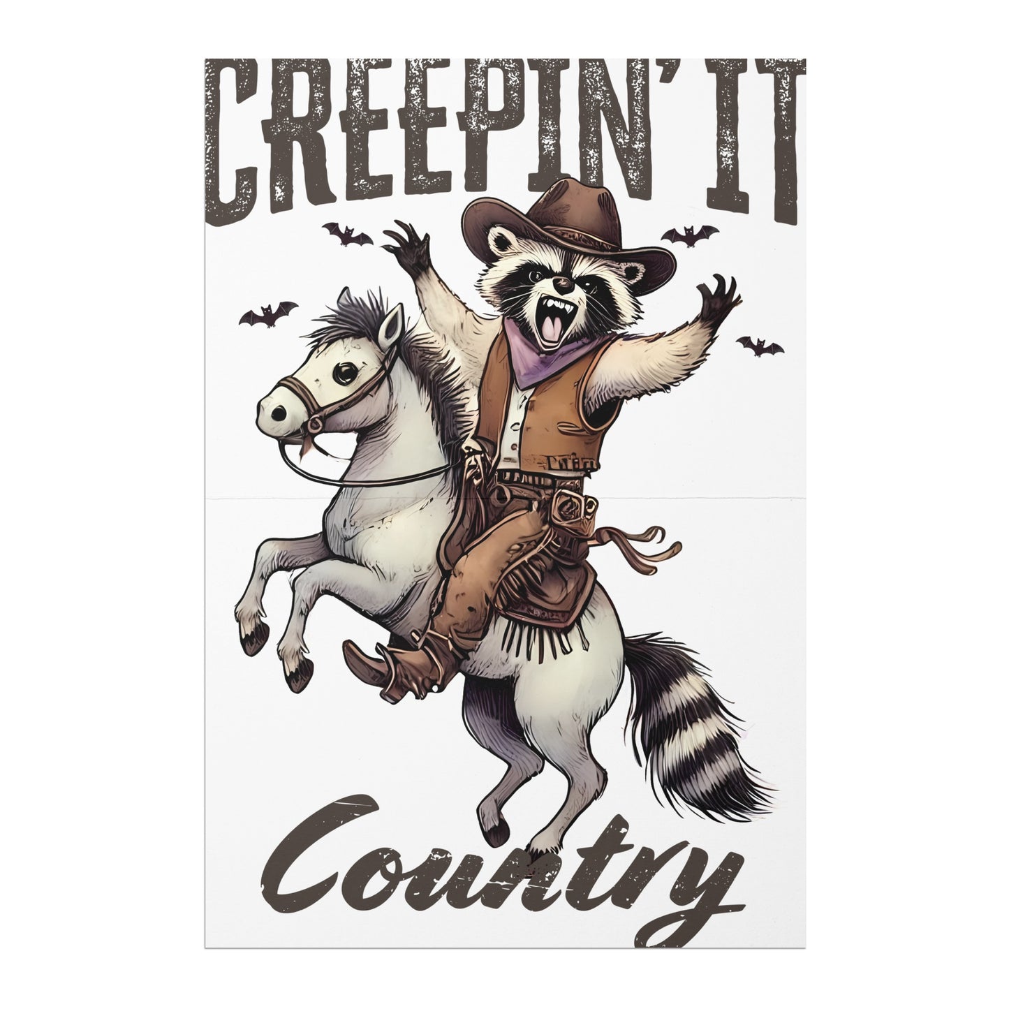Creepin It Country Funny Cowboy Raccoon Country product