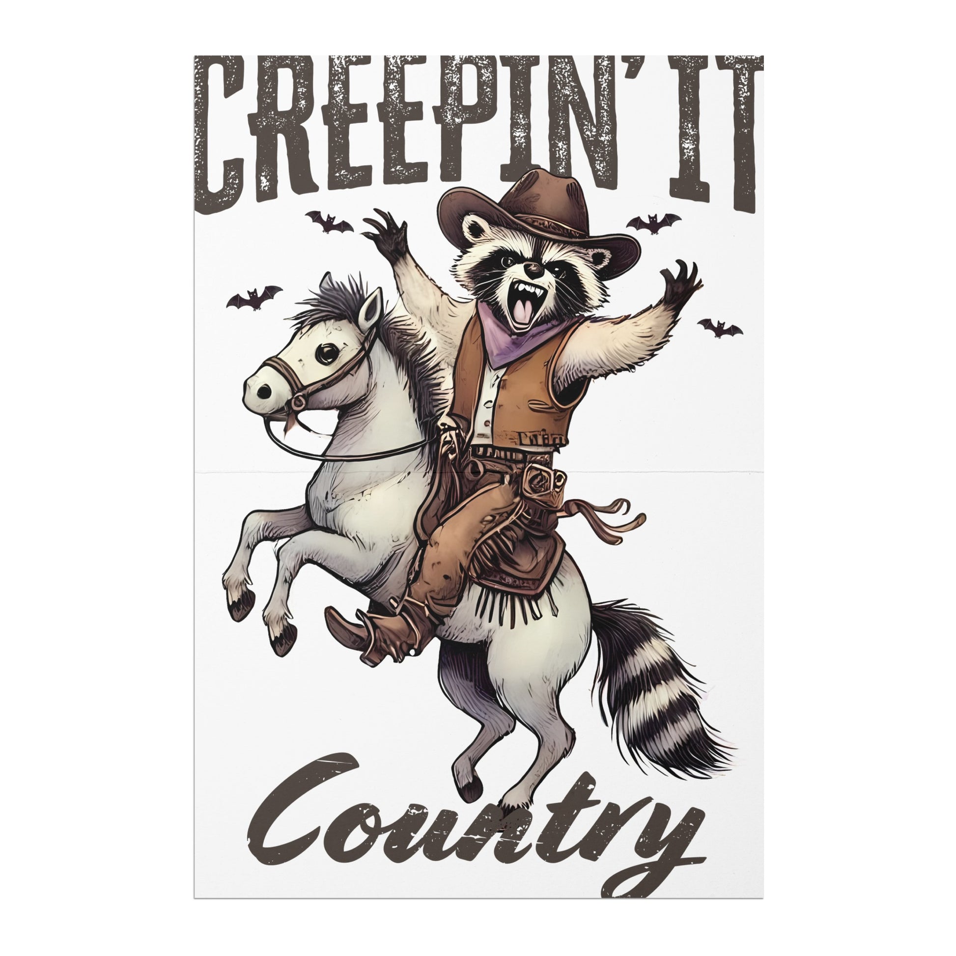 Creepin It Country Funny Cowboy Raccoon Country product