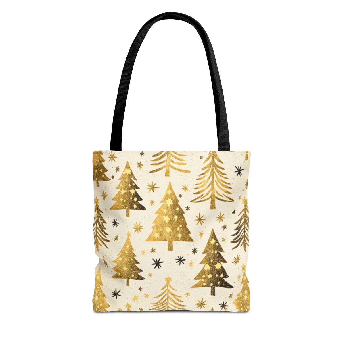 Elegant Gold Christmas Trees Holiday Tote Bag Product
