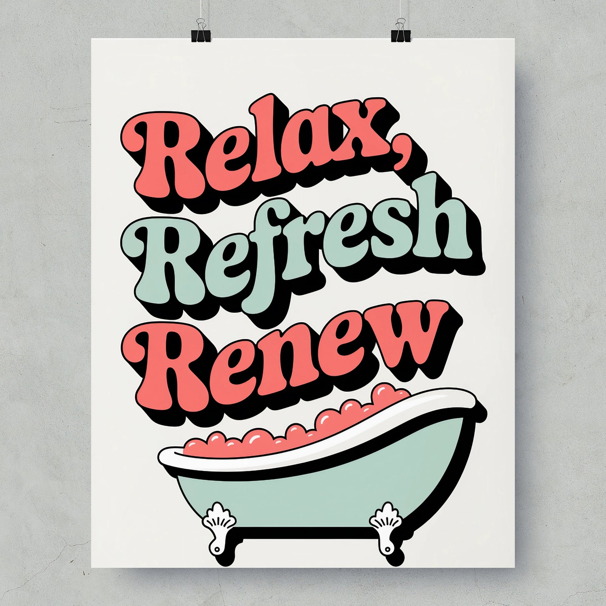 Embrace Relaxation with Relax Refresh Renew Poster