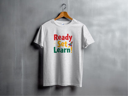 Ready Set Learn Colorful Graphic T-Shirt product