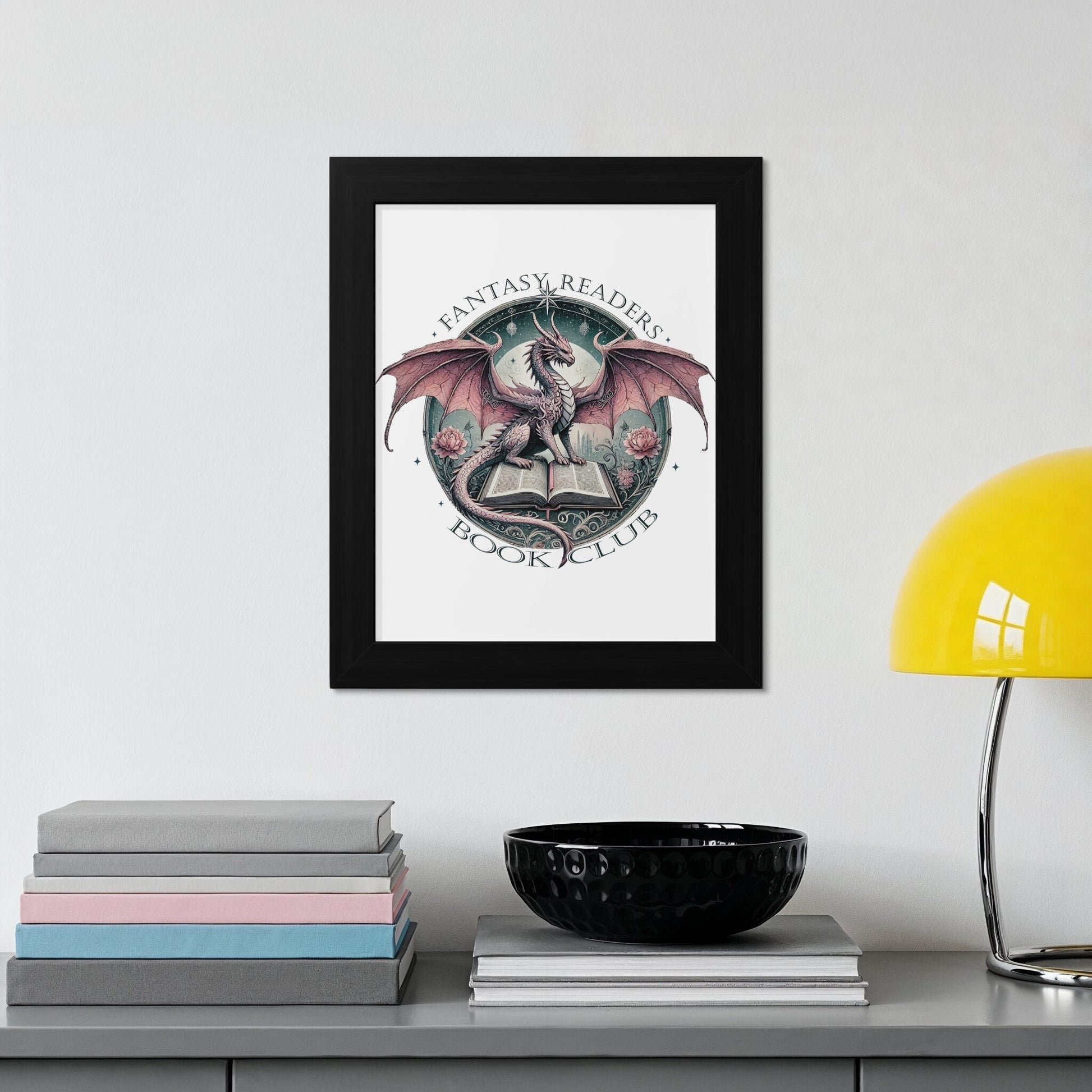 Fantasy Readers Book Club Dragon Framed Art product