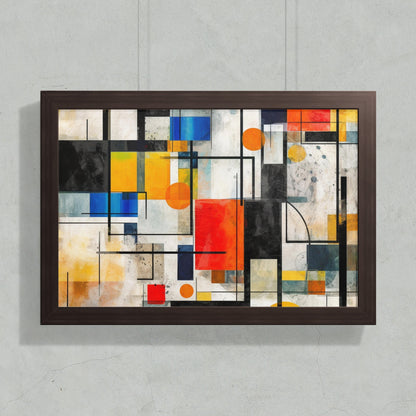 Abstract Geometric Shapes Colorful Art Print product