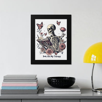 Book Are My Therapy Framed Art Print product type