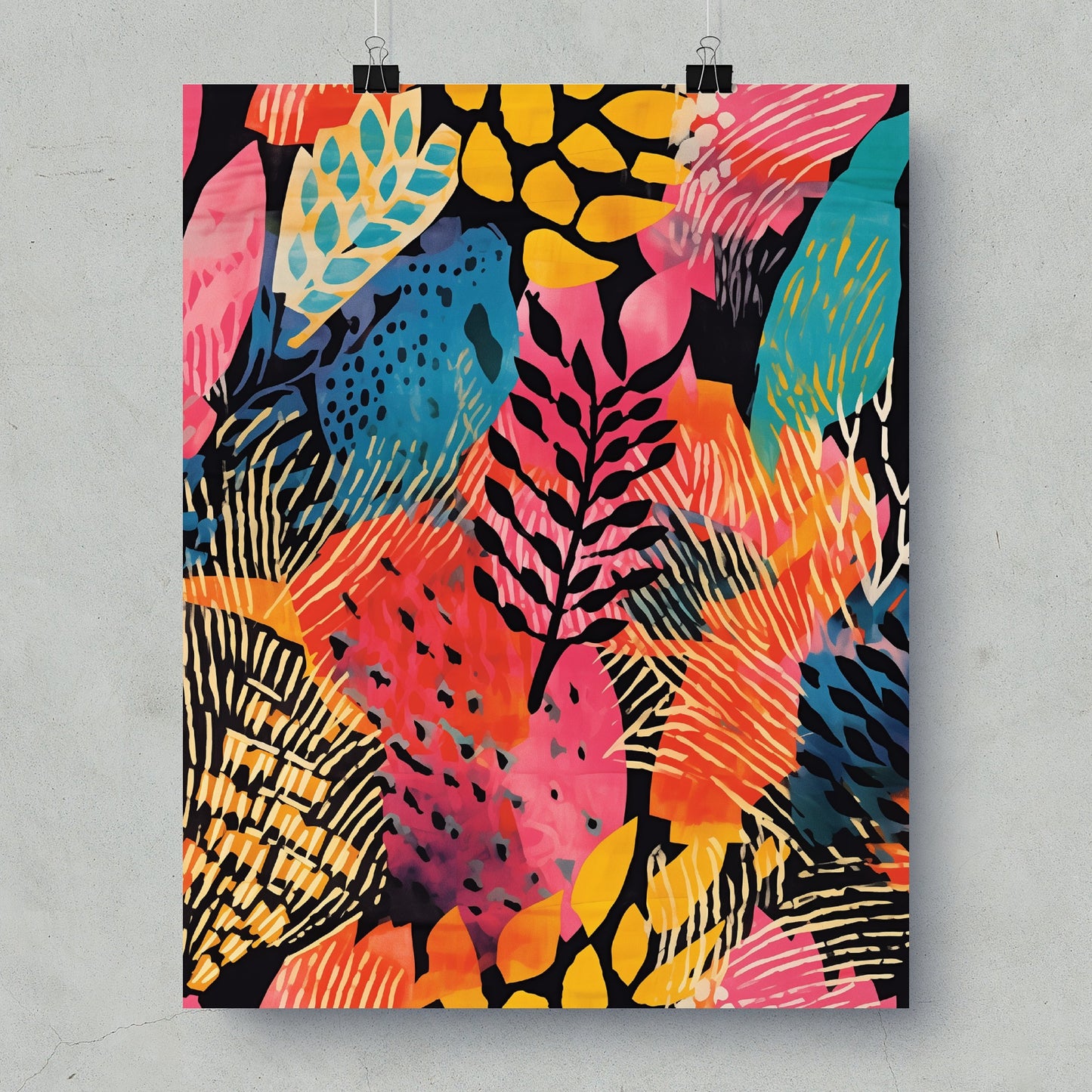 Colorful Abstract Botanical Art Poster product