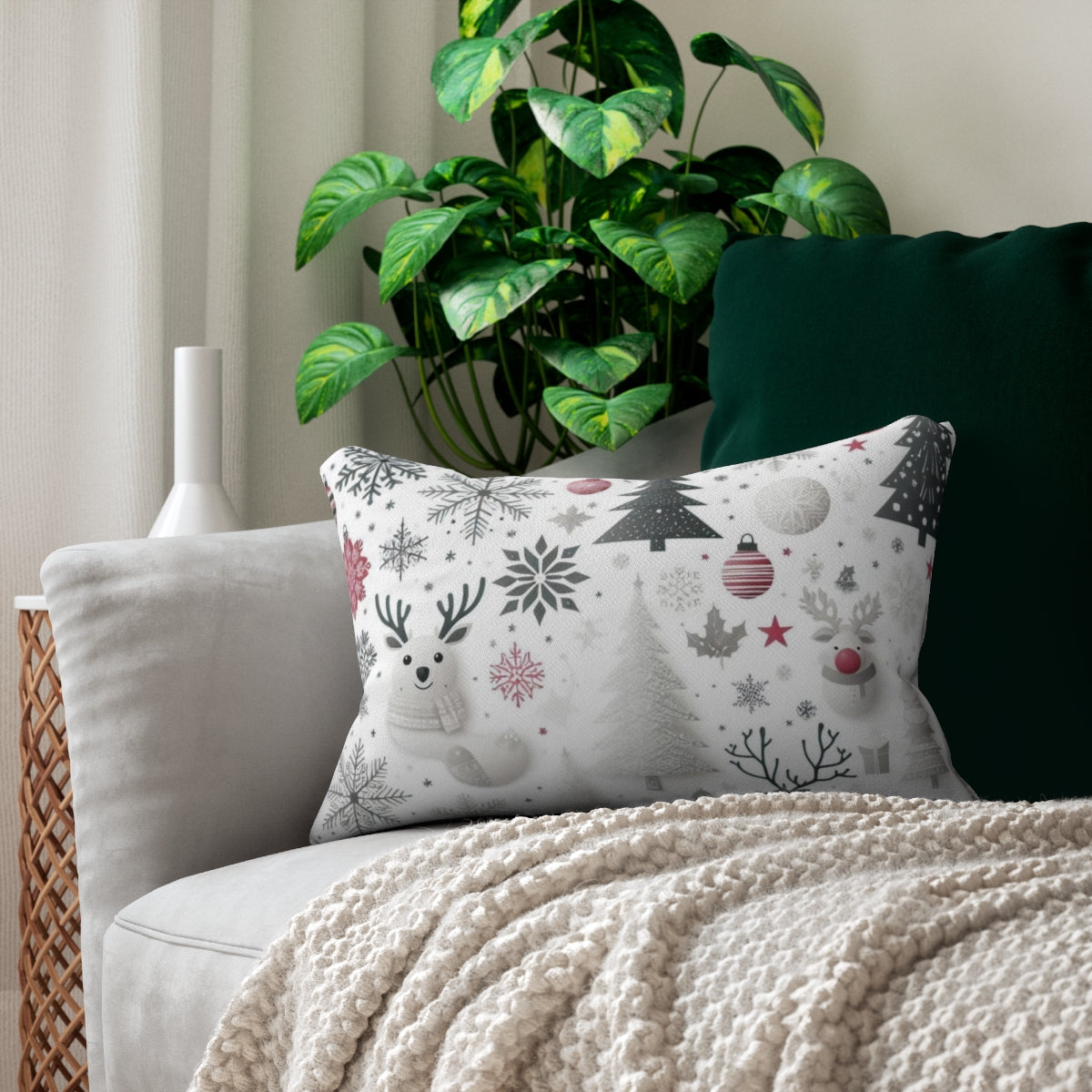 Festive Holiday Themed Decorative Pillow for Your Home