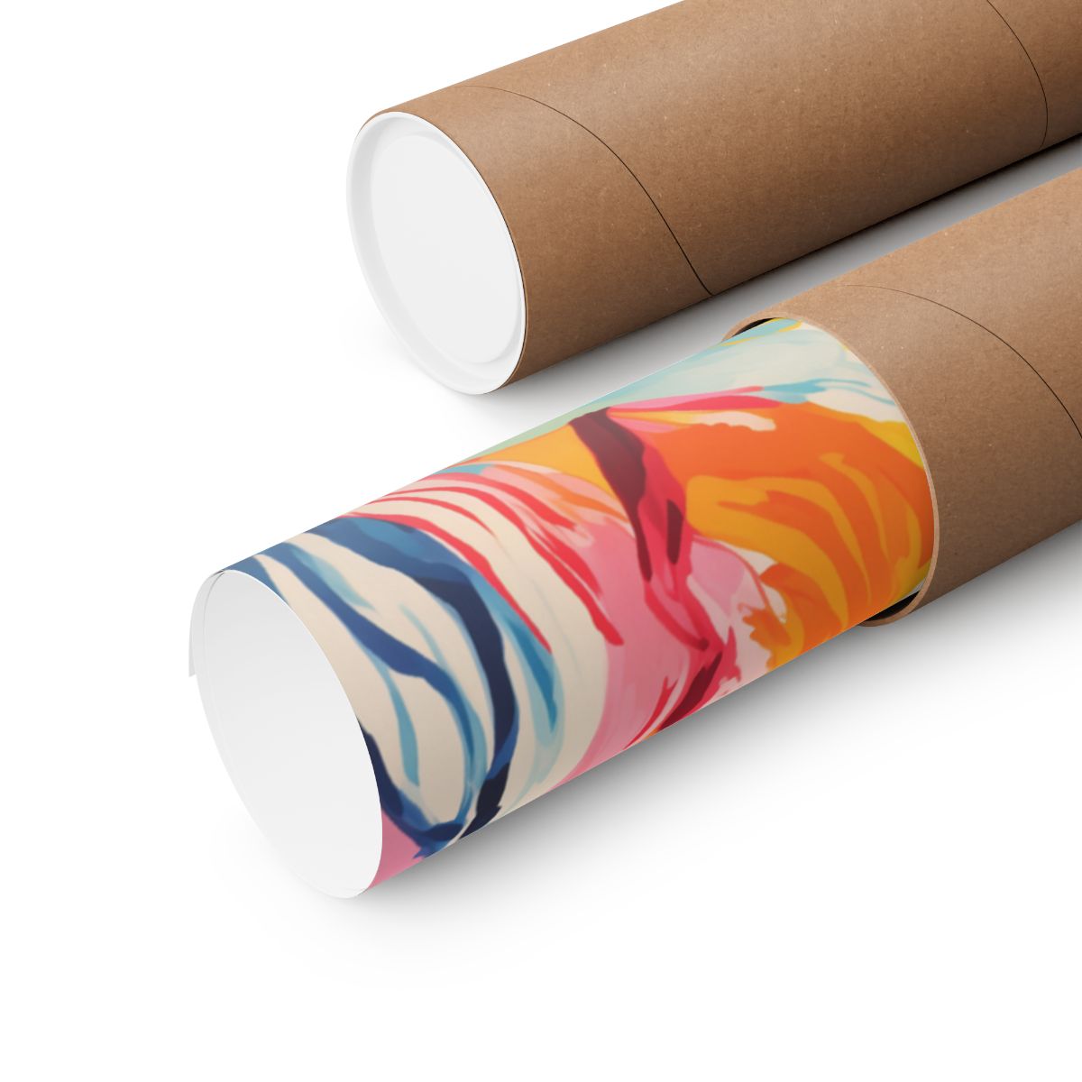 Colorful Abstract Digital Art Print Roll Artwork