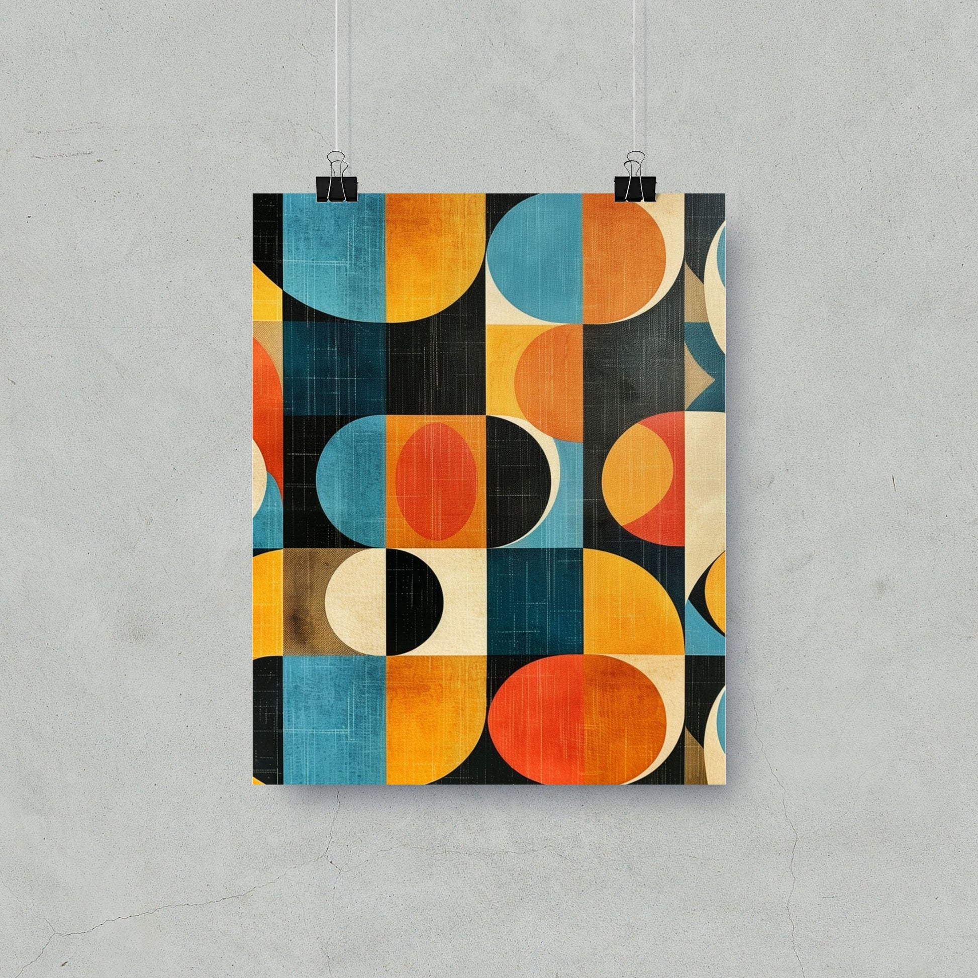 Modern Abstract Geometric Art Print for Home Decor
