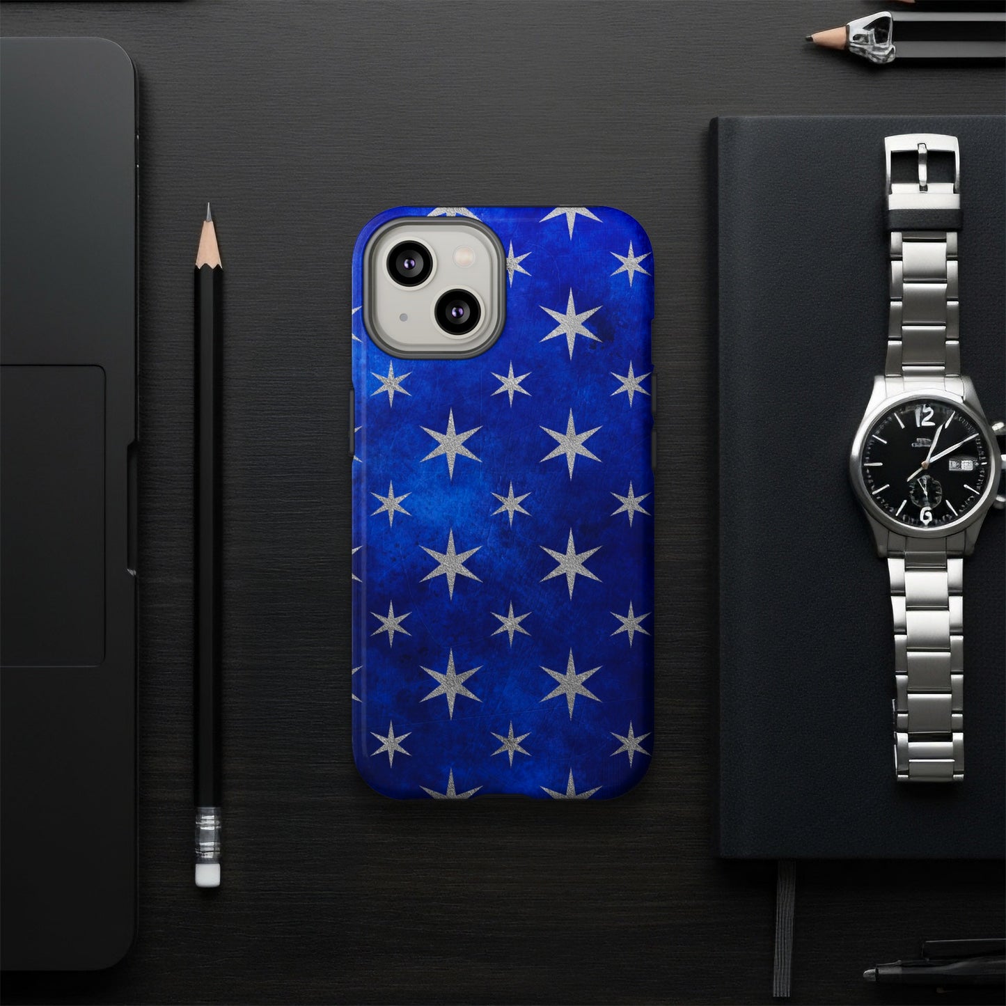 Blue Star Patterned Phone Case product
