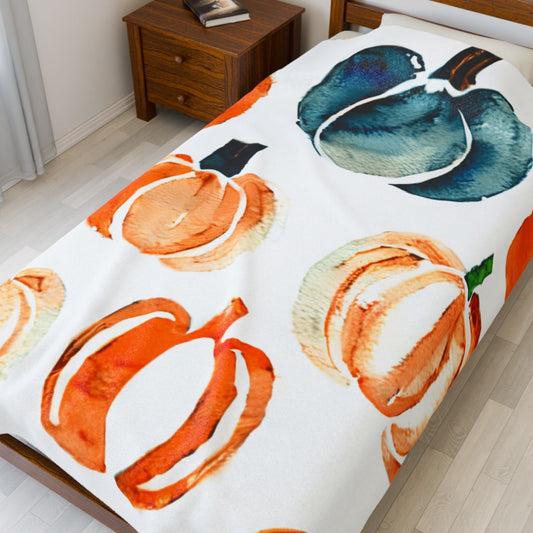 Watercolor Pumpkin Pattern Bed Cover product type