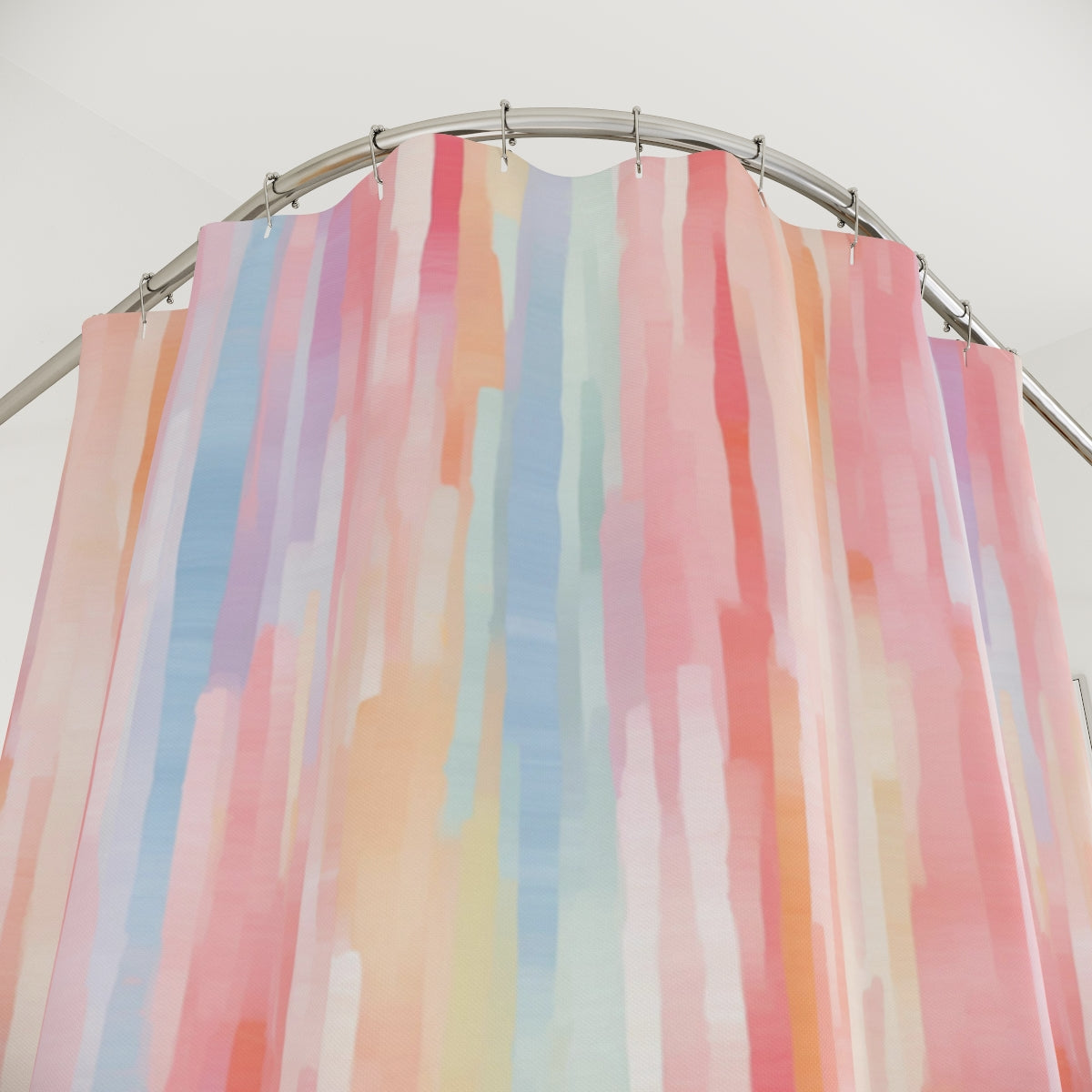 Colorful Stripe Abstract Design Shower Curtain